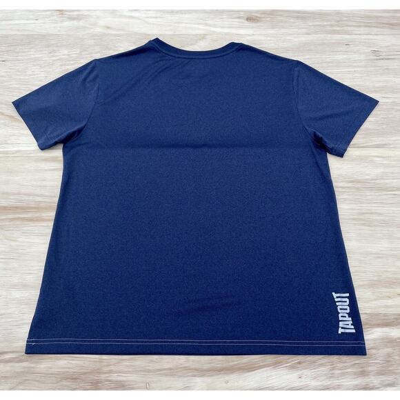 Tapout Men's Blue Large L Tee T Shirt Crew Neck Short Sleeve Gym Sport Train - Picture 3 of 5